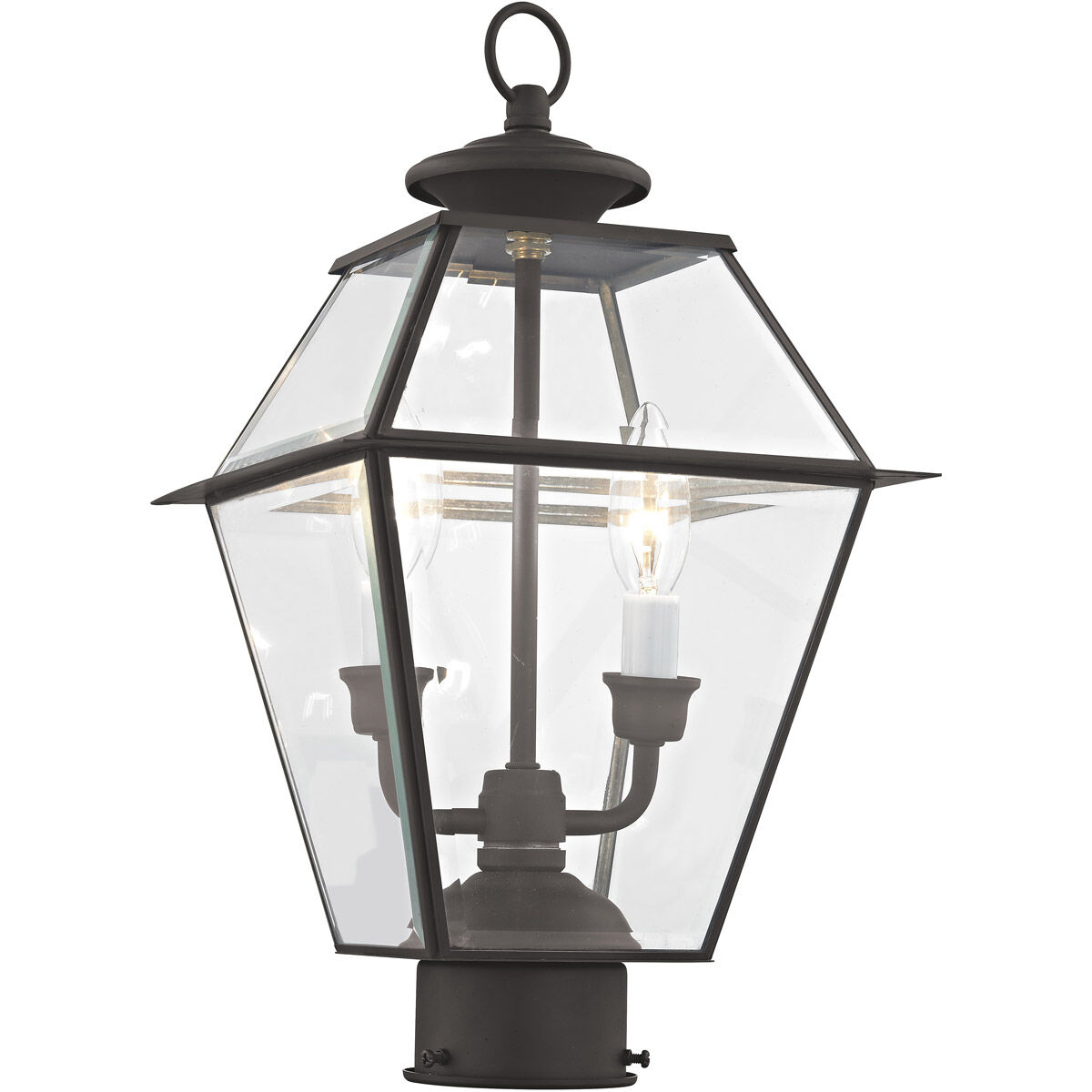 Westover 2 Light 17 inch Bronze Outdoor Post Top Lantern