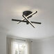 Knoll LED 18.5 inch Black Semi Flush Mount Ceiling Light