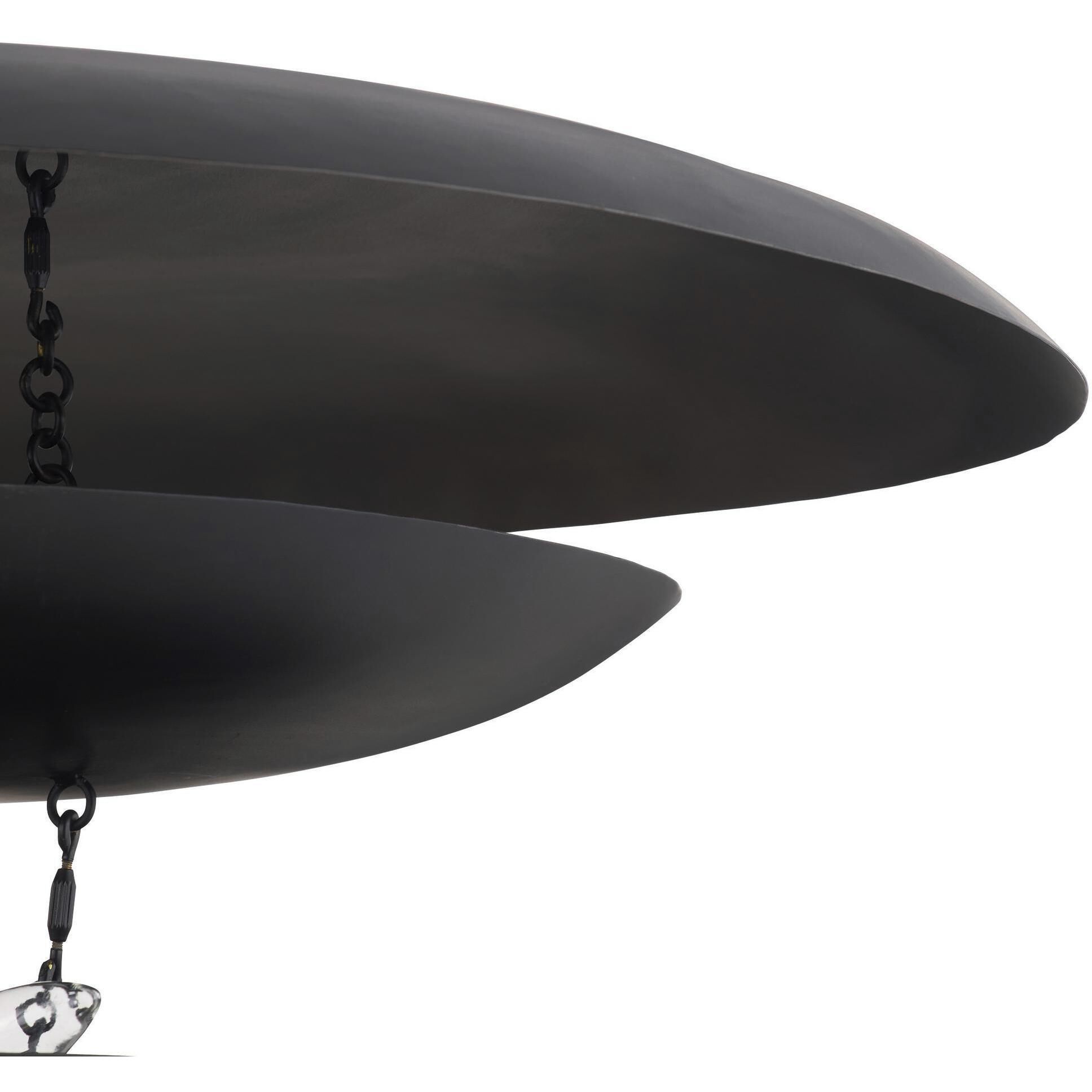Florko 6 Light 31 inch Blackened Iron Chandelier Ceiling Light