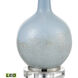 Quantum 37 inch 100.00 watt Blue with Clear and Polished Nickel Table Lamp Portable Light