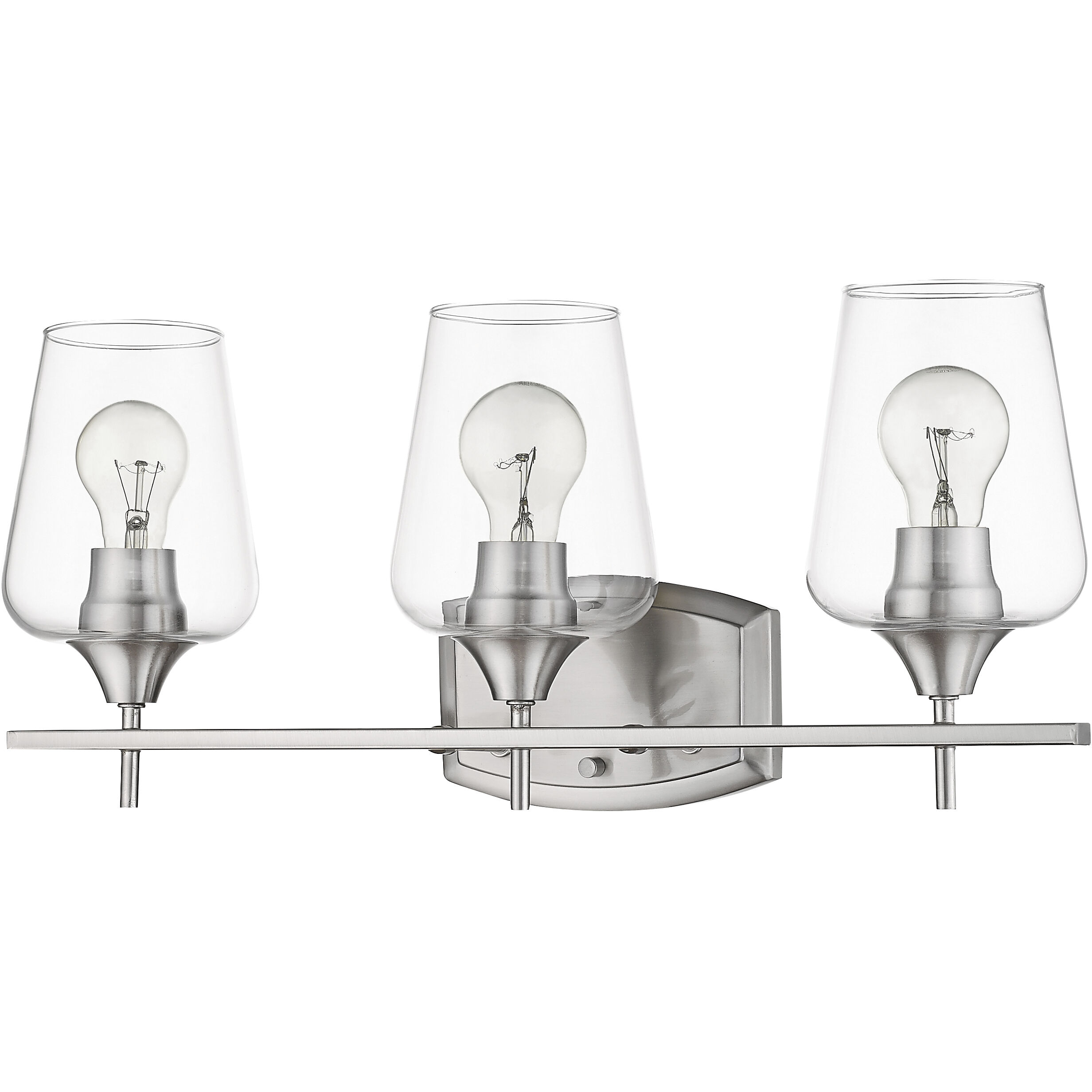 Joliet 3 Light 21.5 inch Brushed Nickel Vanity Wall Light