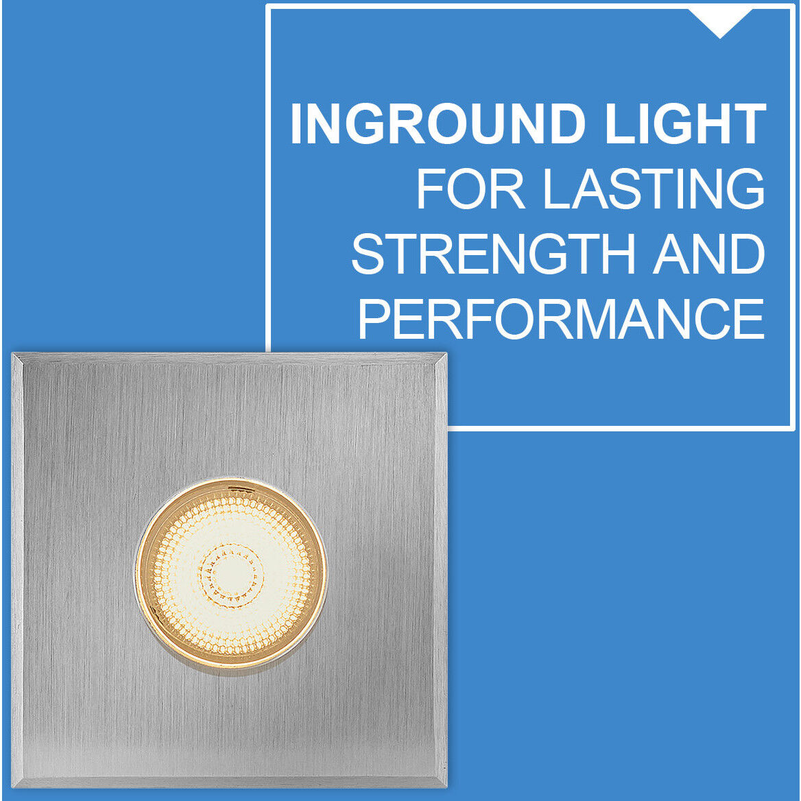 Sparta Dot 12v 2.50 watt Stainless Steel Landscape Button Light, Square