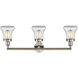 Franklin Restoration Bellmont 3 Light 30 inch Polished Nickel Bath Vanity Light Wall Light in Clear Glass, Franklin Restoration