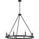 Colby 8 Light 36 inch Matte Black Chandelier Ceiling Light