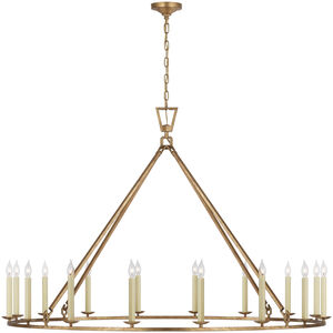 Chapman & Myers Darlana6 LED 61.25 inch Gilded Iron Single Ring Chandelier Ceiling Light, Oversized