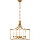 AH by Alexa Hampton Bantry House 6 Light 22 inch Antique Gild Lantern Pendant Ceiling Light