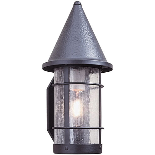 Valencia 1 Light 23.62 inch Mission Brown Outdoor Wall Mount in Frosted