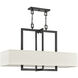 Hampton 4 Light 42 inch Buckeye Bronze Indoor Linear Chandelier Ceiling Light