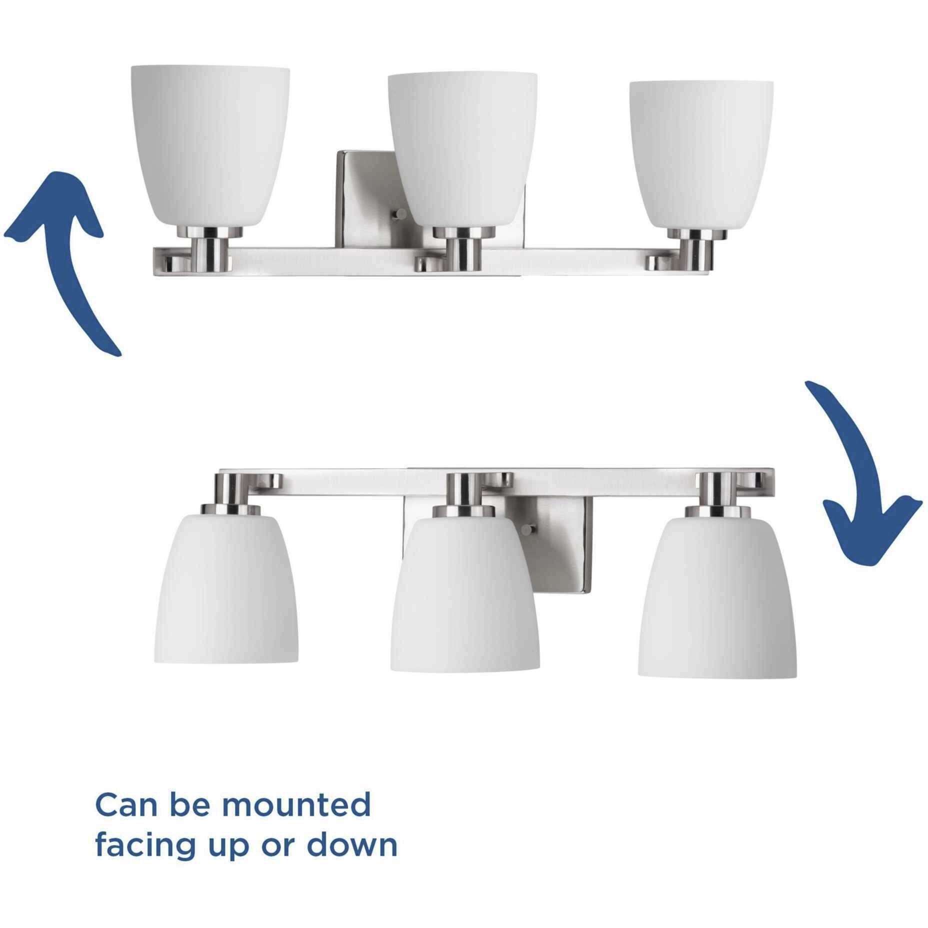 Fleet 3 Light 23 inch Brushed Nickel Bath Vanity Wall Light