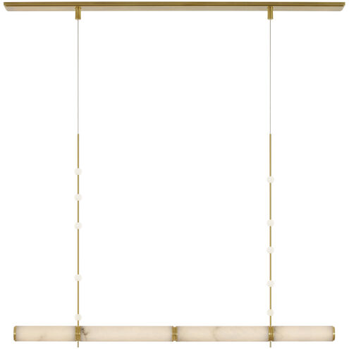 Anne-Marie Barton Marcell Linear Chandelier Ceiling Light in Antique-Burnished Brass