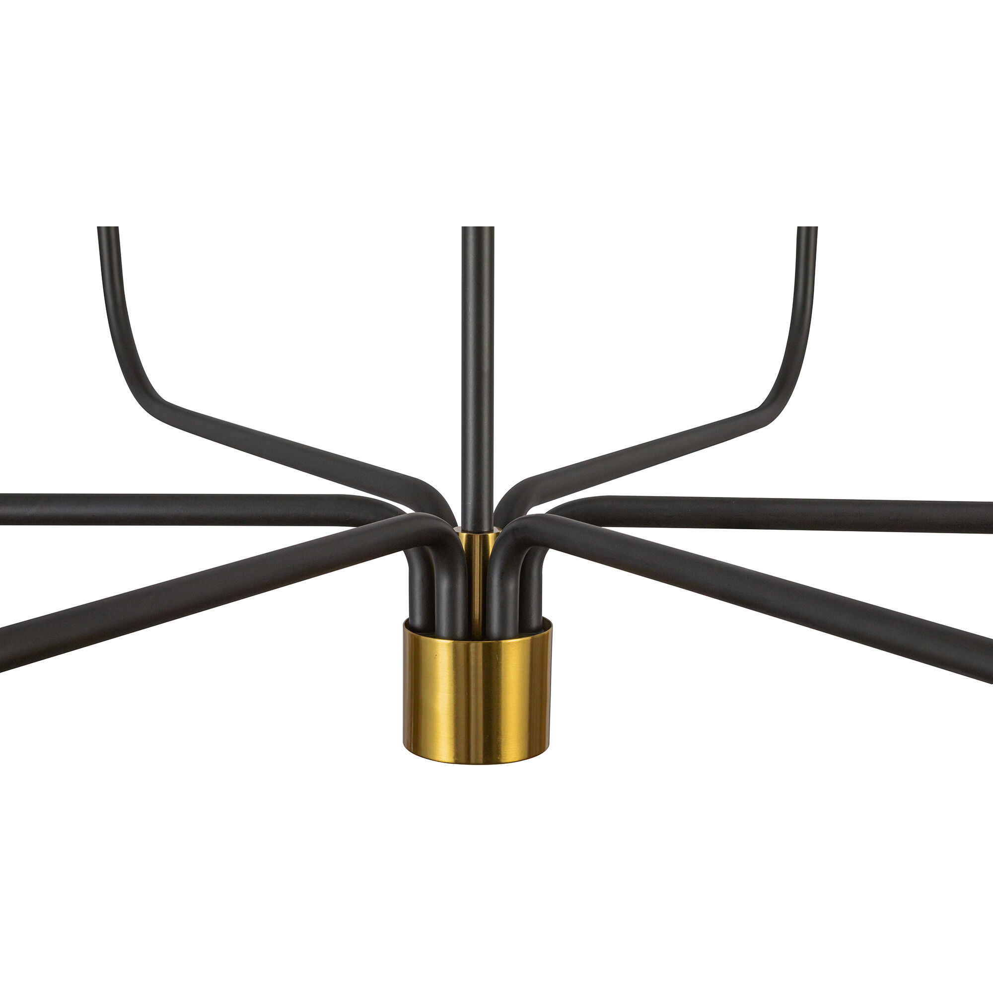 Providence 6 Light 42 inch Black and Brushed Brass Chandelier Ceiling Light