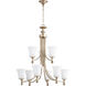 Rossington 9 Light 29.5 inch Aged Silver Leaf Chandelier Ceiling Light