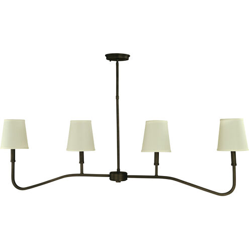 Heidelberg 4 Light 50 inch Satin Pewter Island Chandelier Ceiling Light