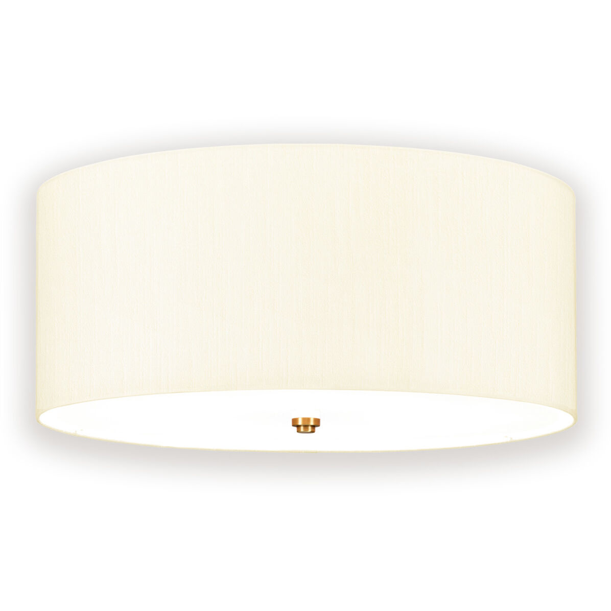 Fletcher 5 Light 22 inch Aged Brass and Ivory Shade Flush Mount Ceiling Light