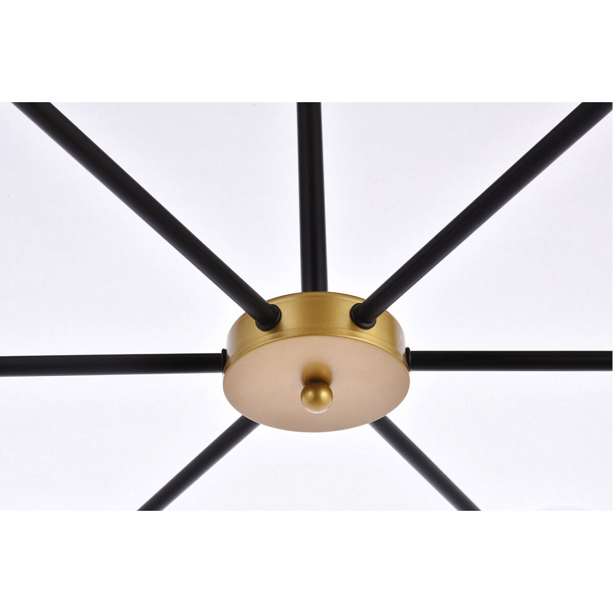 Briggs 6 Light 36 inch Black and Brass Pendant Ceiling Light