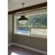 Crew 1 Light 16 inch Heritage Brass with Black Indoor Chandelier Ceiling Light