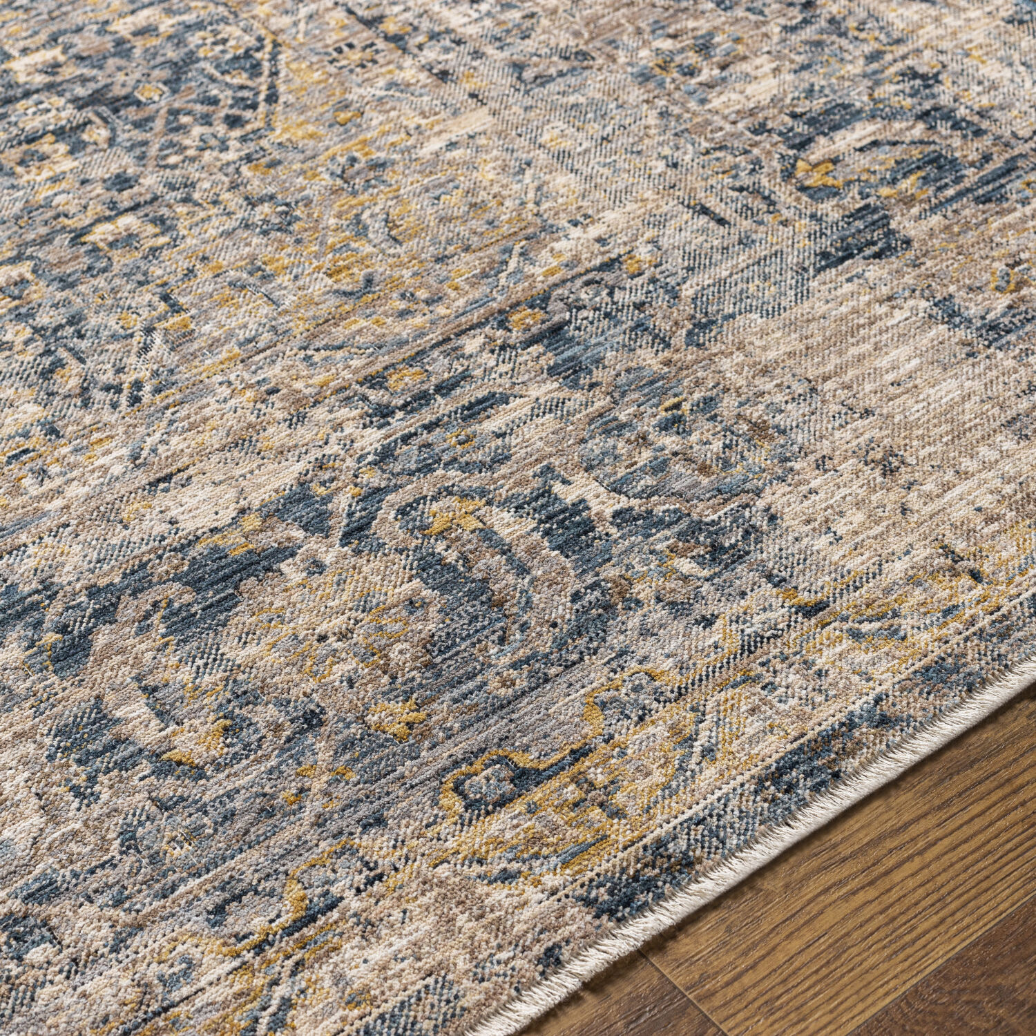 Aspendos 114 X 79 inch Denim Rug, Rectangle