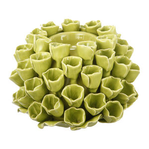 Open Coral 5.9 X 4.3 inch Candle Holder in Green