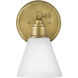 Arti 1 Light 7 inch Heritage Brass Vanity Light Wall Light