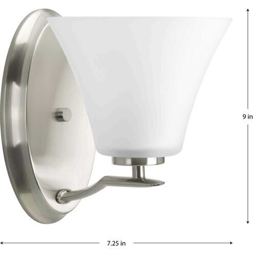 Bravo 1 Light 7.25 inch Brushed Nickel Bath Vanity Wall Light