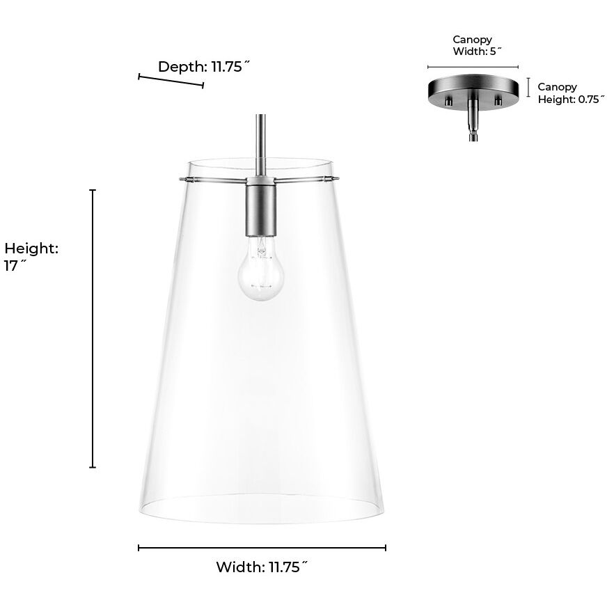 Maccan 1 Light 11.75 inch Vintage Brass Pendant Ceiling Light