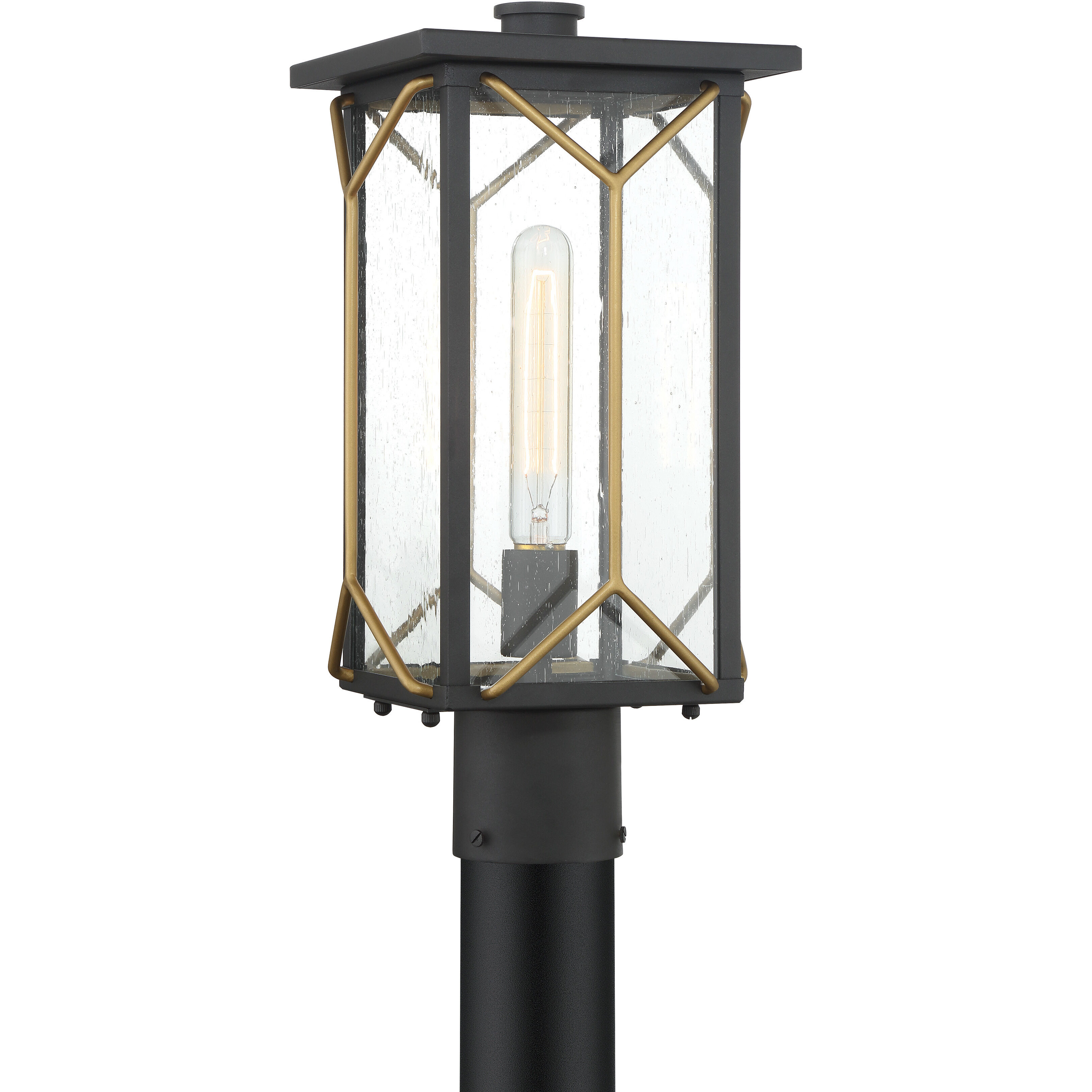 Hillside Manor 1 Light 19 inch Black Outdoor Post, Great Outdoors