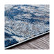 Aberdine 90 X 62 inch Bright Blue/Navy/Medium Gray/Pale Blue/Cream/Black Rugs in 5 x 8, Rectangle
