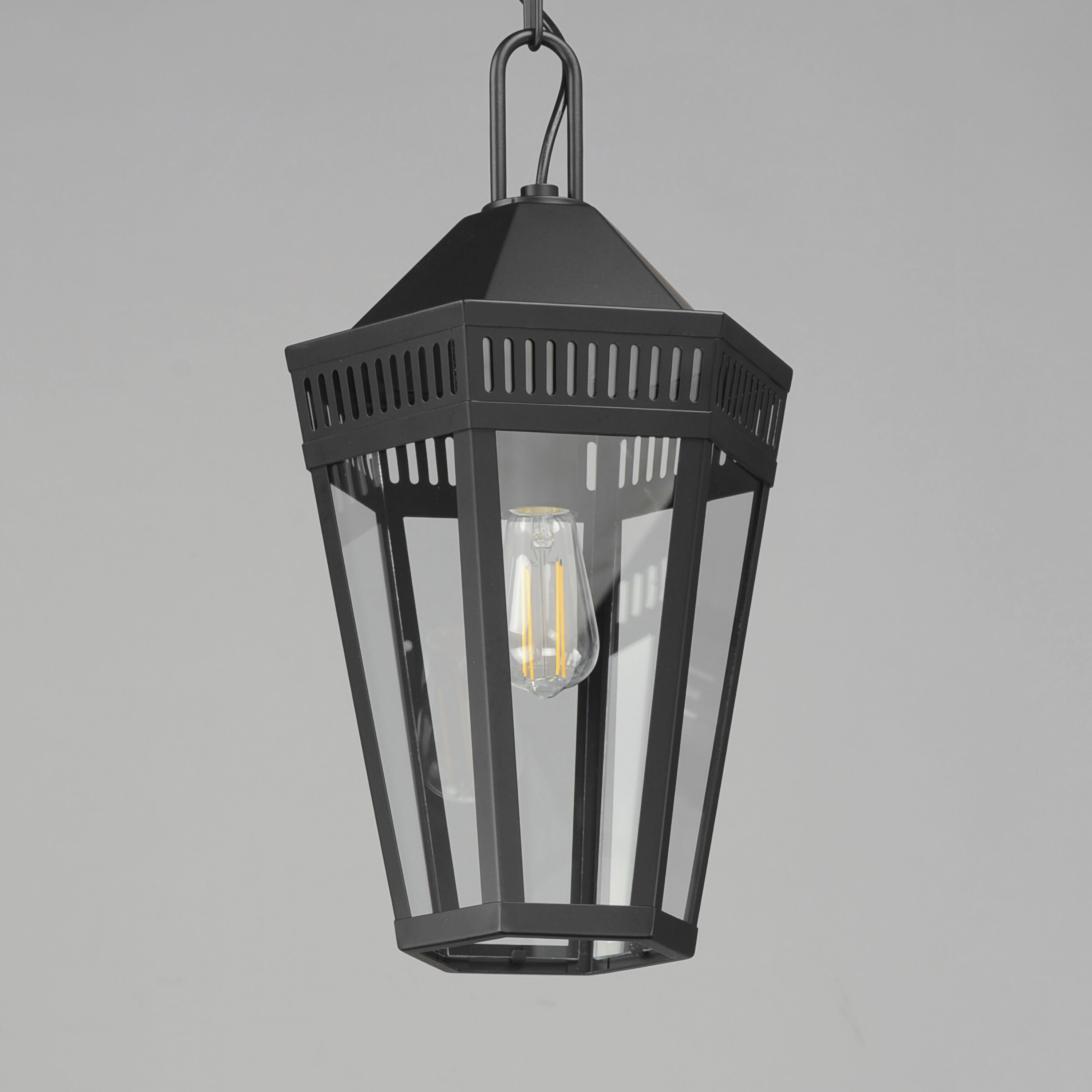Oxford 1 Light 9.5 inch Black Outdoor Pendant