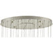 Catrice 36 Light 33 inch Silver/Contemporary Silver Leaf/Natural Shell Multi-Drop Pendant Ceiling Light