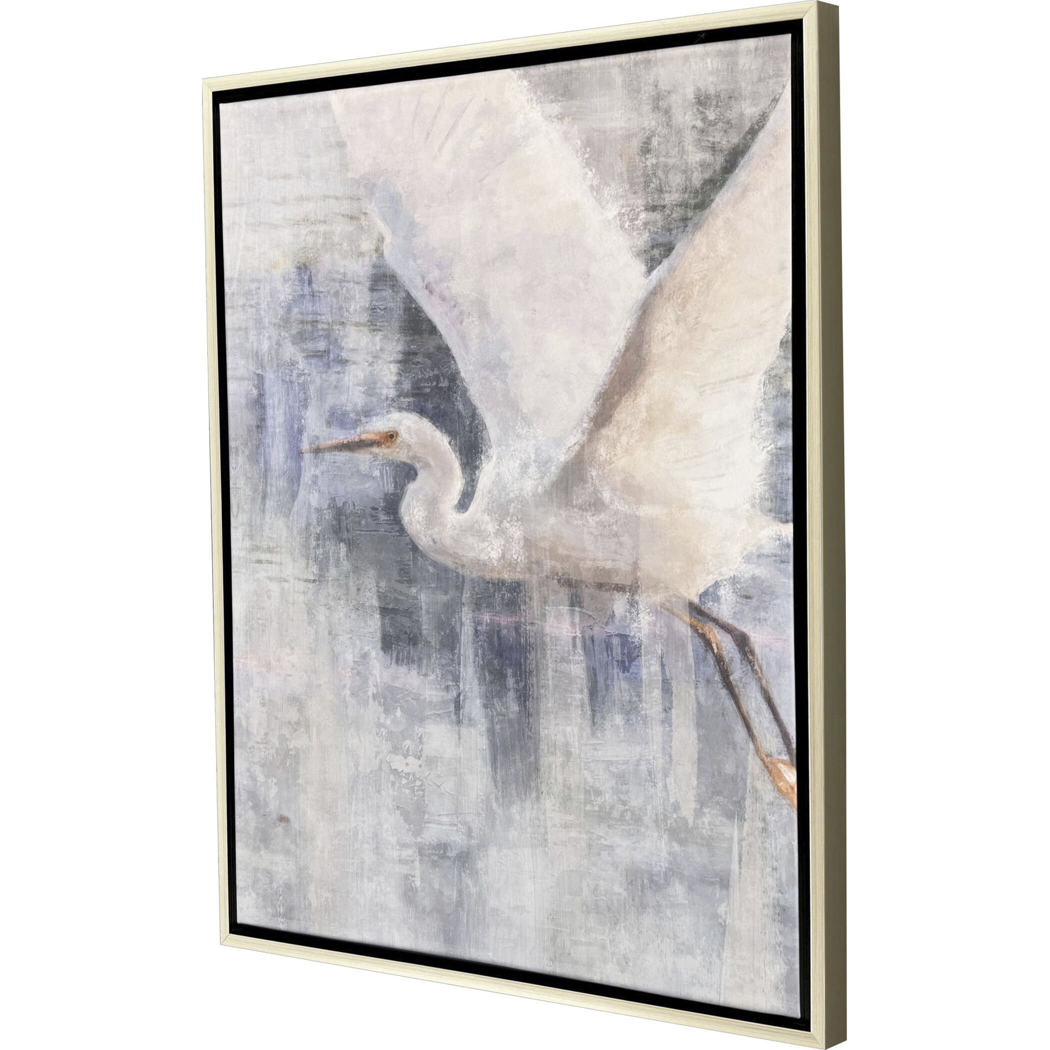 Glacier Heron Gray and Blue and White Canvas, Propac