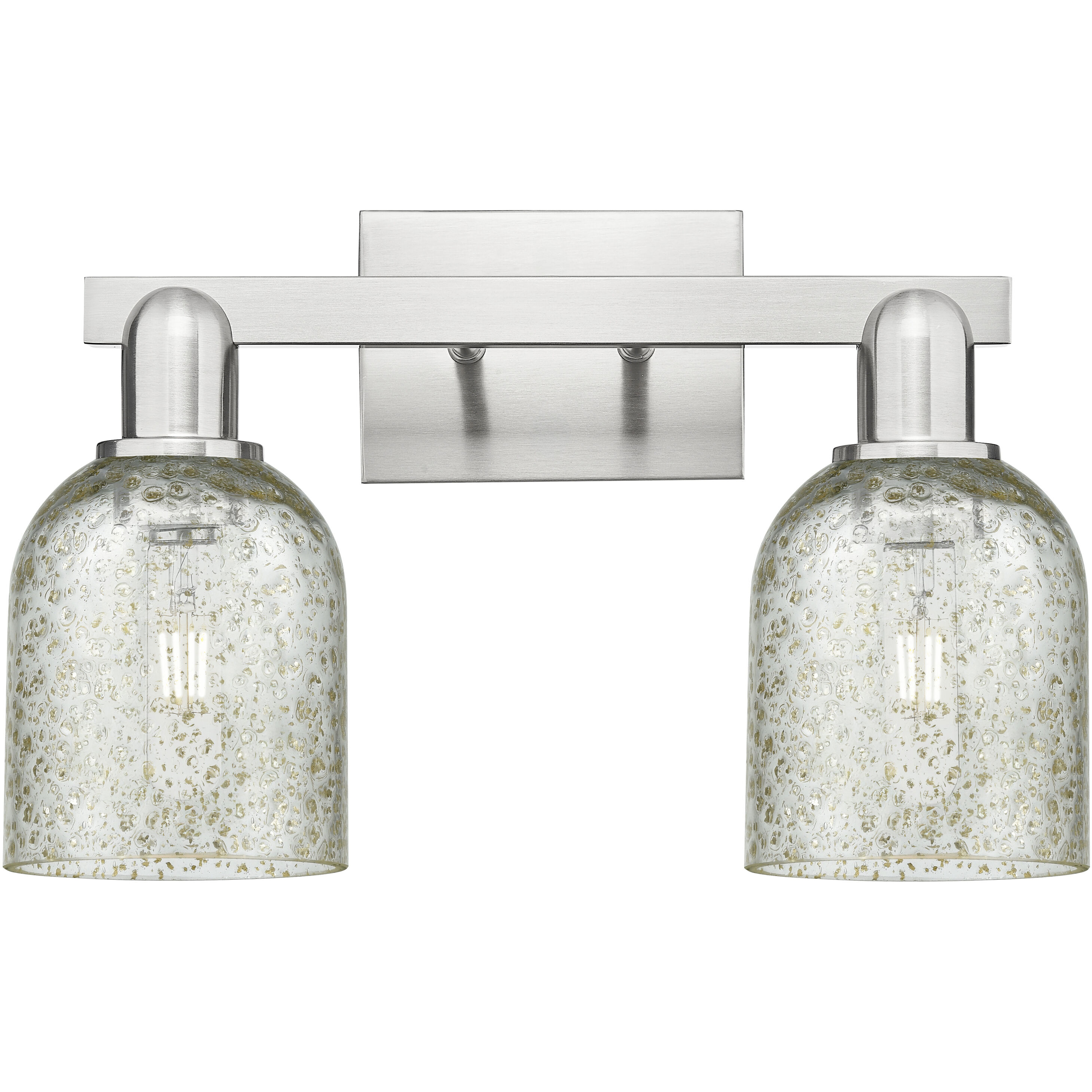 Arcadia Caledonia 2 Light 16 inch Brushed Satin Nickel Bath Vanity Light Wall Light in Mica