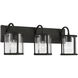 Brennen 3 Light 26 inch Black Iron Vanity Light Wall Light