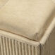 Easton 17.5 inch Off White Hair on Hide and Antique Brass Ottoman