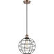 Lake Placid 1 Light 10 inch Antique Copper Pendant Ceiling Light