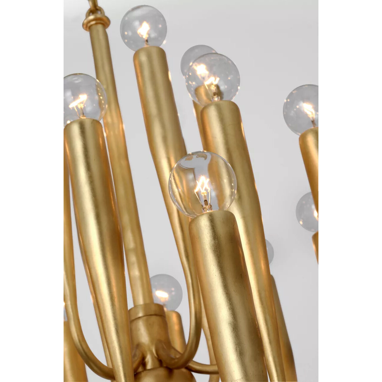 Julie Neill Acadia LED 30 inch Antique Gold Leaf Chandelier Ceiling Light, Medium