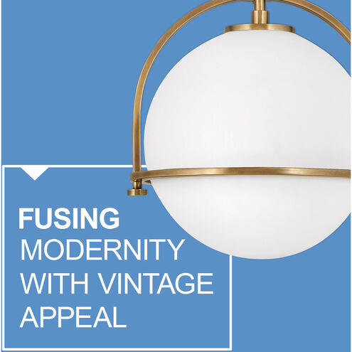 Somerset 1 Light 11.5 inch Heritage Brass Indoor Semi-Flush Mount Ceiling Light
