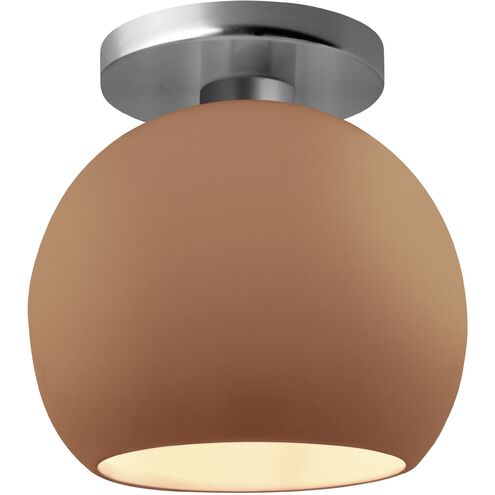 Radiance LED 10 inch Adobe and Brushed Nickel Semi Flush Ceiling Light