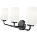 Montford 3 Light 24 inch Matte Black Bath Vanity Light Wall Light