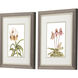 Floral Beauty Pink and Green and Brown and Beige Framed Art