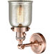Franklin Restoration Small Bell LED 5 inch Antique Copper Sconce Wall Light, Franklin Restoration