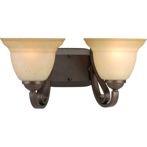Torino 2 Light 16 inch Forged Bronze Bath Vanity Wall Light