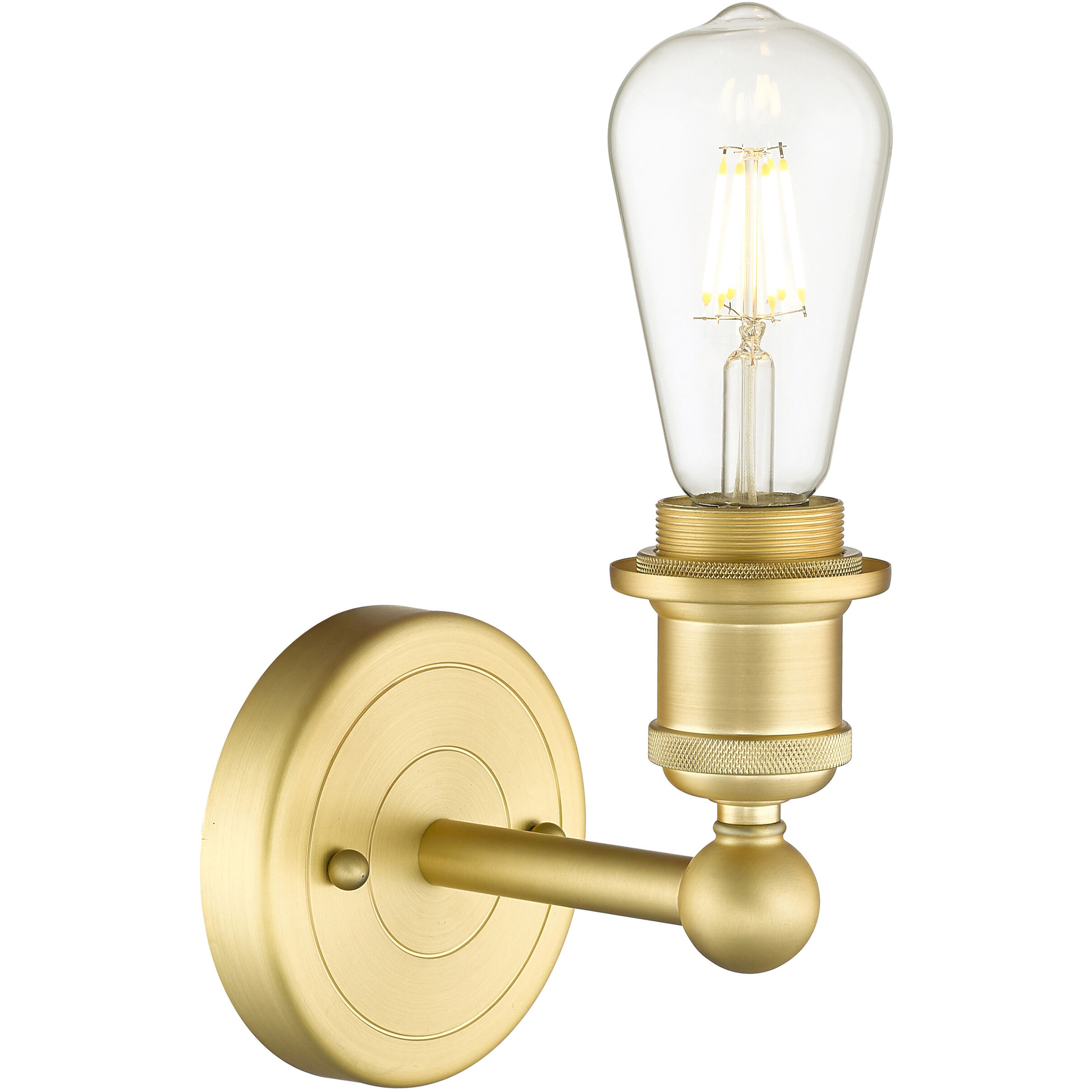 Edison 1 Light 4.5 inch Satin Gold Sconce Wall Light