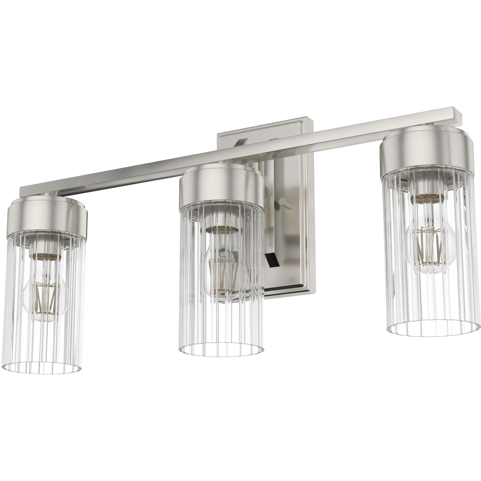 Gatz 3 Light 22.25 inch Brushed Nickel Vanity Light Wall Light