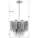 Addis 4 Light 17.75 inch Polished Chrome Chandelier Ceiling Light in Smoke