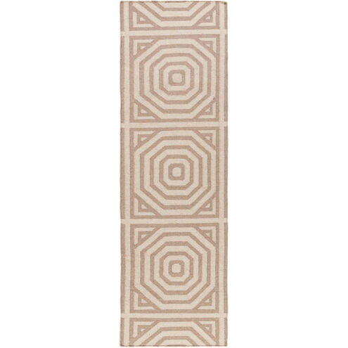 Rivington 96 X 30 inch Neutral and Neutral Runner, Wool and Cotton