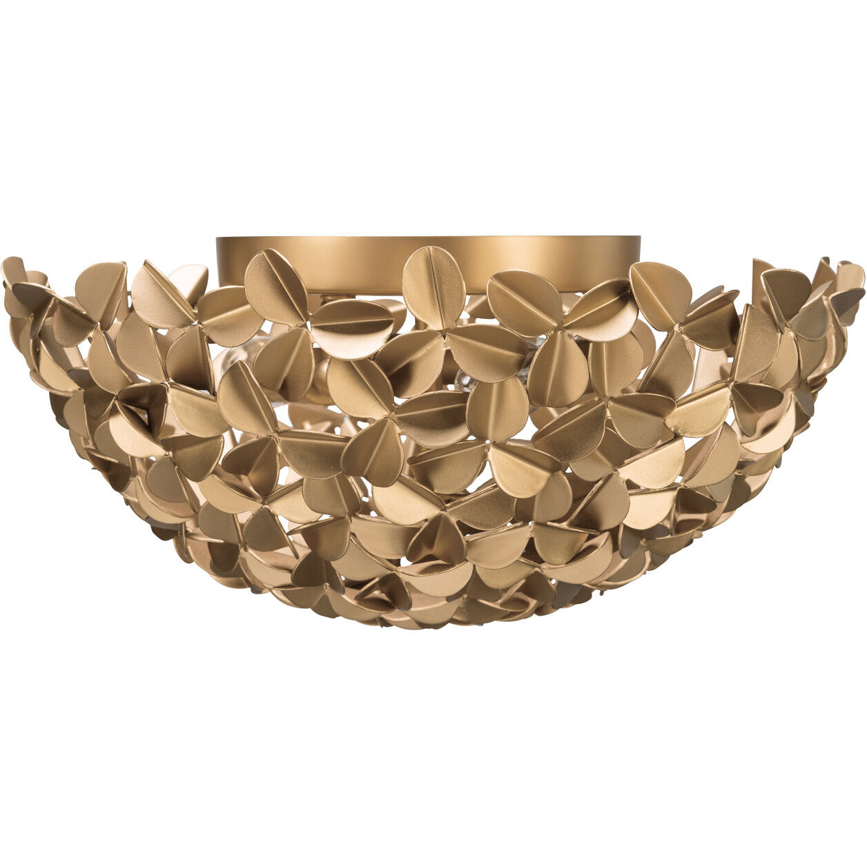 Cora 3 Light 16 inch Soft Gold Flush Ceiling Light