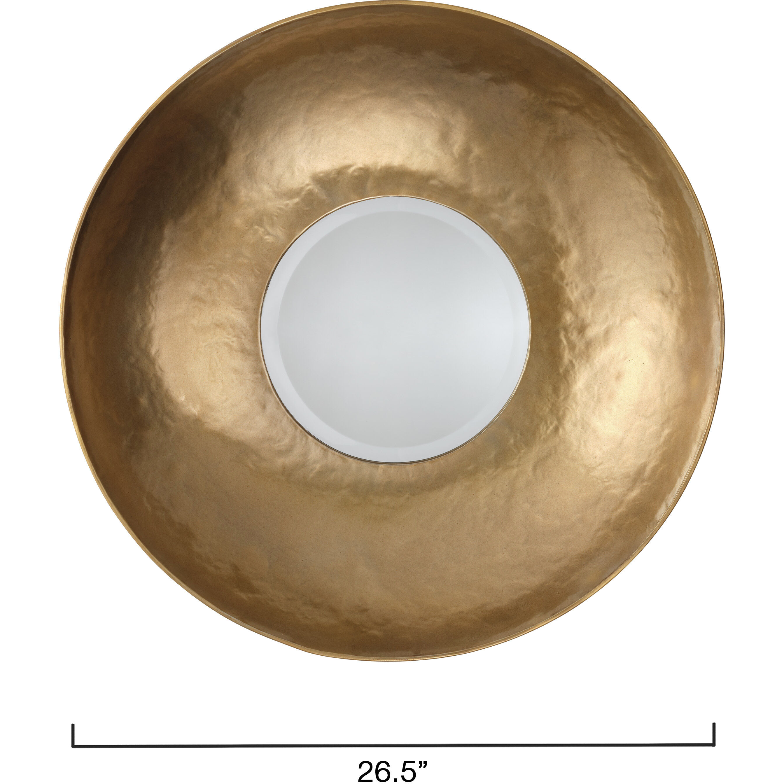 Theia 26.5 X 26.5 inch Hammered Gold Mirror