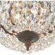 Waltham 2 Light 10 inch English Bronze Flush Ceiling Light in Clear Italian