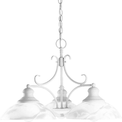 Travera 3 Light 24 inch Textured White Chandelier Ceiling Light