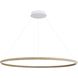 Veritas LED 47.25 inch Walnut Ring Chandelier Ceiling Light